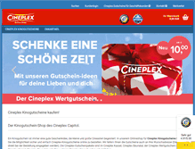 Tablet Screenshot of cineplex-shop.de